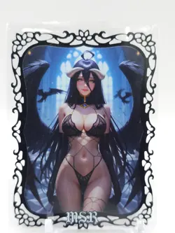 Goddess Story - Black Metal Waifu Trading Card - Albedo - NUMBERED 012/100 - Image 1