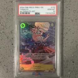Yamato OP04-112 (PRB01) ALT Art One Piece Card PSA 10! (2024) - Image 1