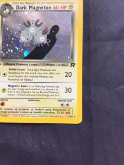 Pokemon Cards: Team Rocket 1st Edition Rare Holo: Dark Magneton 11/82 - Image 5