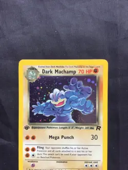 Pokemon Cards: Team Rocket 1st Edition Rare Holo: Dark Machamp 10/82 - Image 2