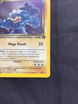 Pokemon Cards: Team Rocket 1st Edition Rare Holo: Dark Machamp 10/82 - Image 5