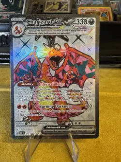Pokemon TCG Charizard EX Holo Card 215/197 Obsidian Flames Series 10 - Image 1