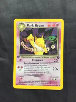 Pokemon Cards: Team Rocket 1st Edition Rare Holo: Dark Hypno 9/82 - Image 1