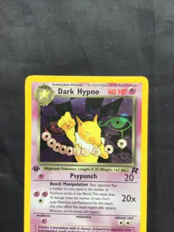 Pokemon Cards: Team Rocket 1st Edition Rare Holo: Dark Hypno 9/82 - Image 2