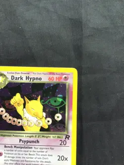 Pokemon Cards: Team Rocket 1st Edition Rare Holo: Dark Hypno 9/82 - Image 4