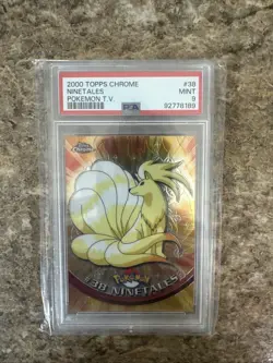 Ninetales #38 2000 Topps Chrome Pokemon T.V. Card PSA 9 Mint - Image 1