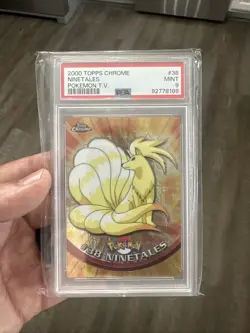 Ninetales #38 2000 Topps Chrome Pokemon T.V. Card PSA 9 Mint - Image 3