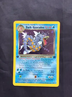 Pokemon Cards: Team Rocket 1st Edition Rare Holo: Dark Gyarados 8/82 - Image 1