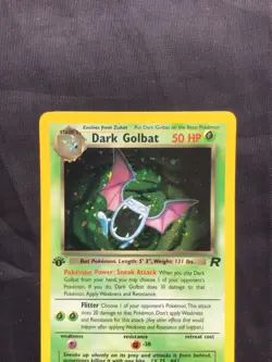 Pokemon Cards: Team Rocket 1st Edition Rare Holo: Dark Golbat 7/82 - Image 2