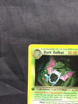Pokemon Cards: Team Rocket 1st Edition Rare Holo: Dark Golbat 7/82 - Image 3