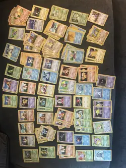 100+ Pokemon Bulk /102 Card Vintage Lot Rare Shadowless Squirtle Charmander ++ - Image 1