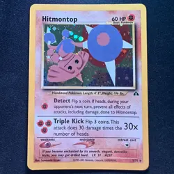 Hitmontop 3/75 Neo Discovery Rare Holo Pokemon Card Mint - Image 1