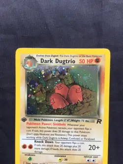 Pokemon Cards: Team Rocket 1st Edition Rare Holo: Dark Dugtrio 6/82 - Image 2