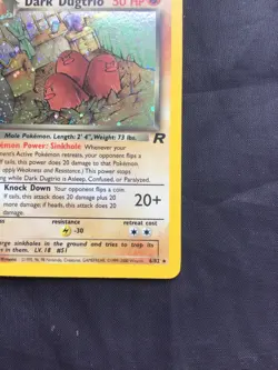 Pokemon Cards: Team Rocket 1st Edition Rare Holo: Dark Dugtrio 6/82 - Image 5