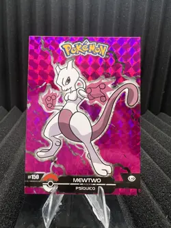Mewtwo #150 - Prizm Holo Box Hit - Crystal Dark Black - Pokemon Card - Image 1