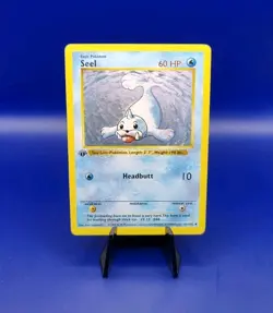 Seel 41/102 1st Edition Shadowless Base Set Pokemon Card TCG WOTC 1999 NM - Image 1
