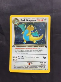 Pokemon Cards: Team Rocket 1st Edition Rare Holo: Dark Dragonite 5/82 - Image 1