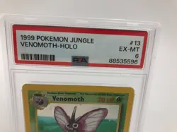 1999 POKEMON JUNGLE Trading Card VENOMOTH HOLO #13/64 graded slab PSA EX-MT 6 - Image 3