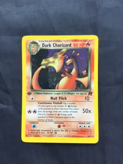 Pokemon Cards: Team Rocket 1st Edition Rare Holo: Dark Charizard 4/82 - Image 1