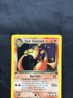 Pokemon Cards: Team Rocket 1st Edition Rare Holo: Dark Charizard 4/82 - Image 2