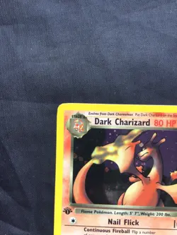 Pokemon Cards: Team Rocket 1st Edition Rare Holo: Dark Charizard 4/82 - Image 3