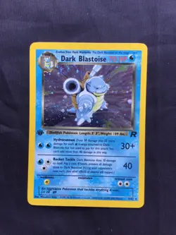 Pokemon Cards: Team Rocket 1st Edition Rare Holo: Dark Blastoise 3/82 - Image 1