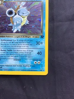 Pokemon Cards: Team Rocket 1st Edition Rare Holo: Dark Blastoise 3/82 - Image 5