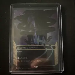 MTG Deserted Temple (0101) (Borderless)- Edge of Eternities- (Galaxy Foil)(NM) - Image 1