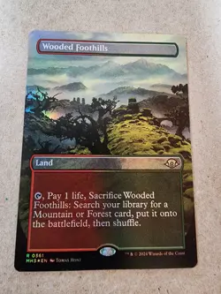 Wooded Foothills - #361 Foil (Borderless) Modern Horizons 3 - Mtg - Image 1