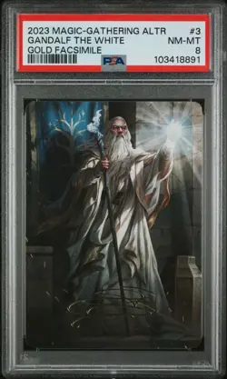 MTG PSA 8 Gandalf The White Art Series LOTR Lord of the Rings #3 - Image 1