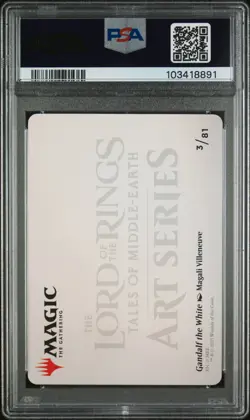 MTG PSA 8 Gandalf The White Art Series LOTR Lord of the Rings #3 - Image 2