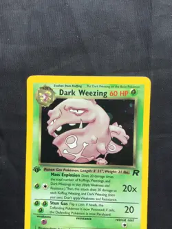 Pokemon Cards: Team Rocket 1st Edition Rare Holo: Dark Weezing 14/82 - Image 2
