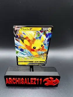 Pokemon TCG Pikachu V Black Star Promo SWSH285 Full Art - Image 1