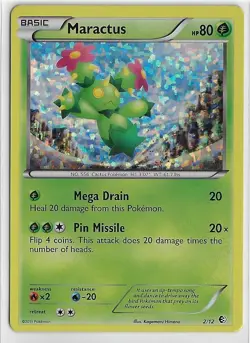 POKEMON TCG Black & White NM HOLO McDonald's *2011* PROMO #2/12 MARACTUS - Image 1