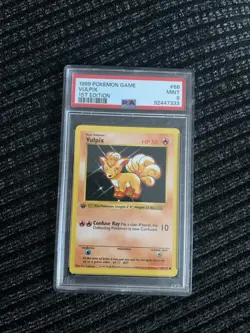 Vulpix 1st Edition Shadowless Base Set PSA 9 68/102 Pokemon WOTC 1999 - Image 1