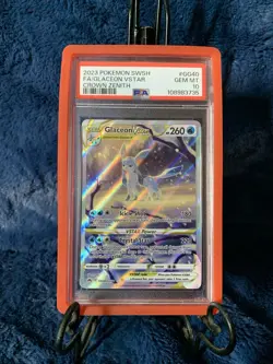 2023 POKEMON SWORD & SHIELD CROWN ZENITH #GG40 FULL ART/GLACEON VSTAR PSA 10 - Image 1