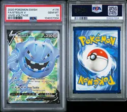 PSA 10 GEM MINT! STEELIX! V FULL ART Holo 176/185 Pokemon Vivid Voltage! - Image 2