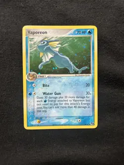 Vaporeon [HOLO] Promo- #6/17 - Pokemon Pop Series 3, 2006 - Image 1
