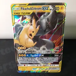 Pikachu & Zekrom GX 33/181 Sun & Moon Team Up Full Art 2019 Pokemon TCG - Image 1