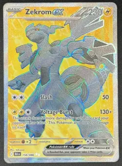 Zekrom ex 158/086 Pokemon TCG Scarlet & Violet: Black Bolt Secret Rare LP - Image 1