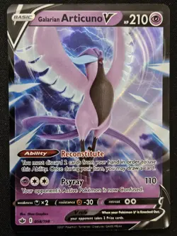 Galarian Articuno V 058/198 SWSH Chilling Reign Ultra Rare Holo Pokemon 2021 NM - Image 1