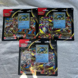 LOT OF 3 2025 Pokemon TCG Mega Evolution GOLDUCK Promo 3 Booster Pack Blister - Image 1