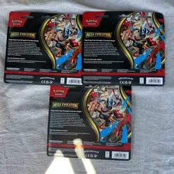 LOT OF 3 2025 Pokemon TCG Mega Evolution GOLDUCK Promo 3 Booster Pack Blister - Image 2