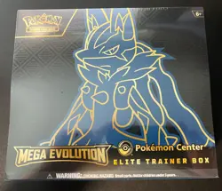 Pokemon TCG Mega Evolution Pokemon Center ETB Lucario - SEALED, IN HAND - Image 1