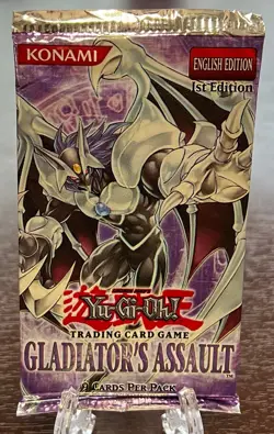 (500833) YUGIOH Gladiator's Assault 1st Edition Sealed Booster Pack - Image 3