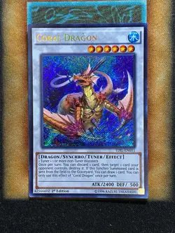 Yugioh Coral Dragon TDIL-EN051 Secret Rare 1st Ed LP - Image 1
