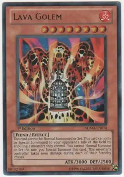 Yugioh! LP Lava Golem - SDMA-EN014 - Ultra Rare - 1st Edition Lightly Played, En - Image 1
