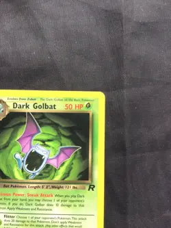Pokemon Cards: Team Rocket 1st Edition Rare: Dark Golbat 24/82 - Image 3