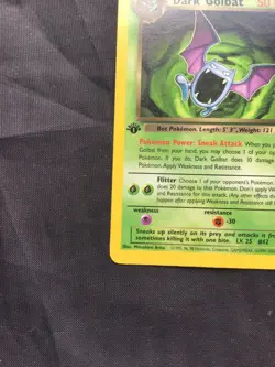 Pokemon Cards: Team Rocket 1st Edition Rare: Dark Golbat 24/82 - Image 5