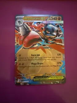 Mega Lucario EX 077/132 Full Art NM/M Mega Evolution Pokemon Card - Image 1
